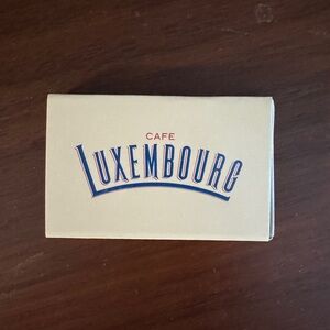 NYC restaurant matchbook - Cafe Luxembourg